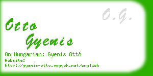 otto gyenis business card