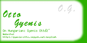 otto gyenis business card